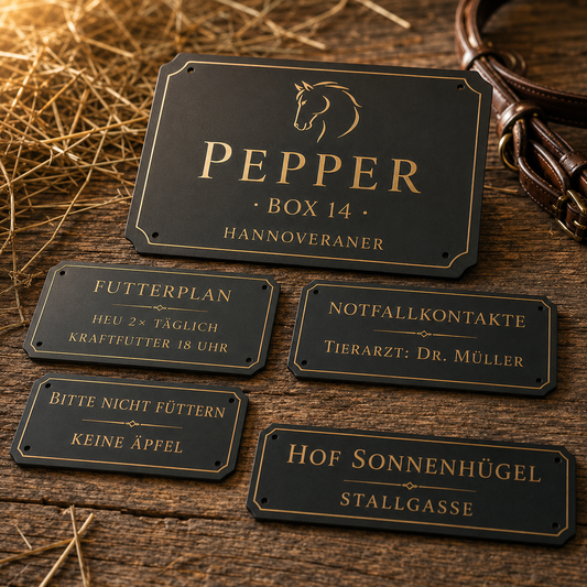 Pferde Starterset Pferdebox – Bundle 5 Schilder